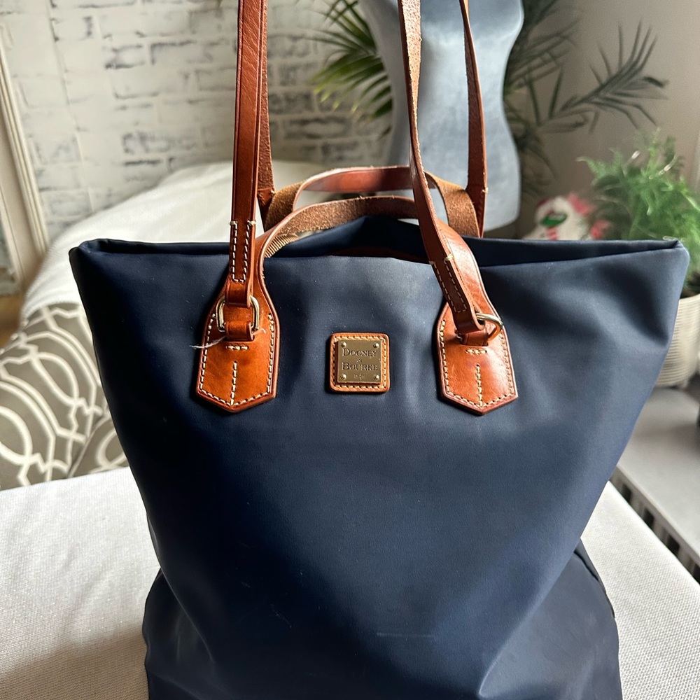 Dooney & Bourke Windham Nylon Leighton Tote in Dark Navy Blue - Picture 4 of 16